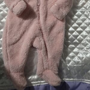 Old Navy Soft Pink Baby Footie Onesie